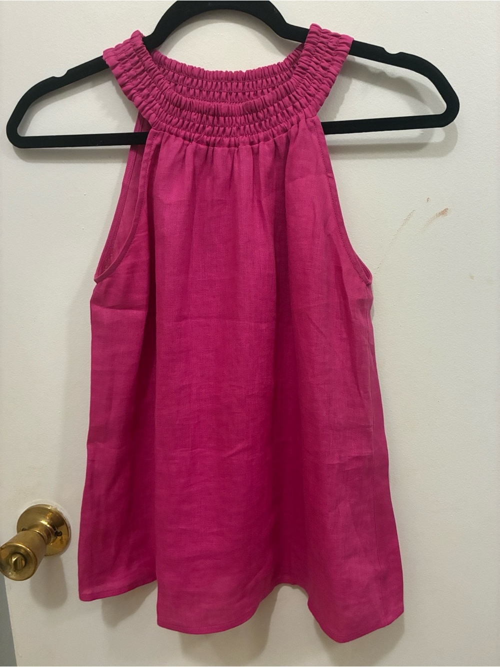 Boden 100% Linen Halter Tops in White, Hot Pink, and Black US4 UK8